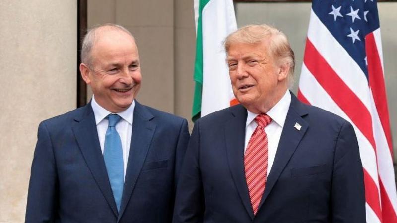 Trump meeting Irish leader Micheál Martin during visit